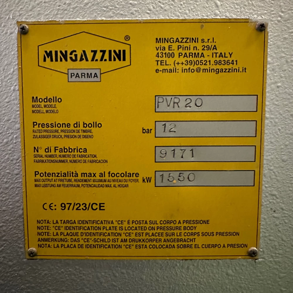 Caldera  Vapor  a  gas Mingazzini 1550 kW