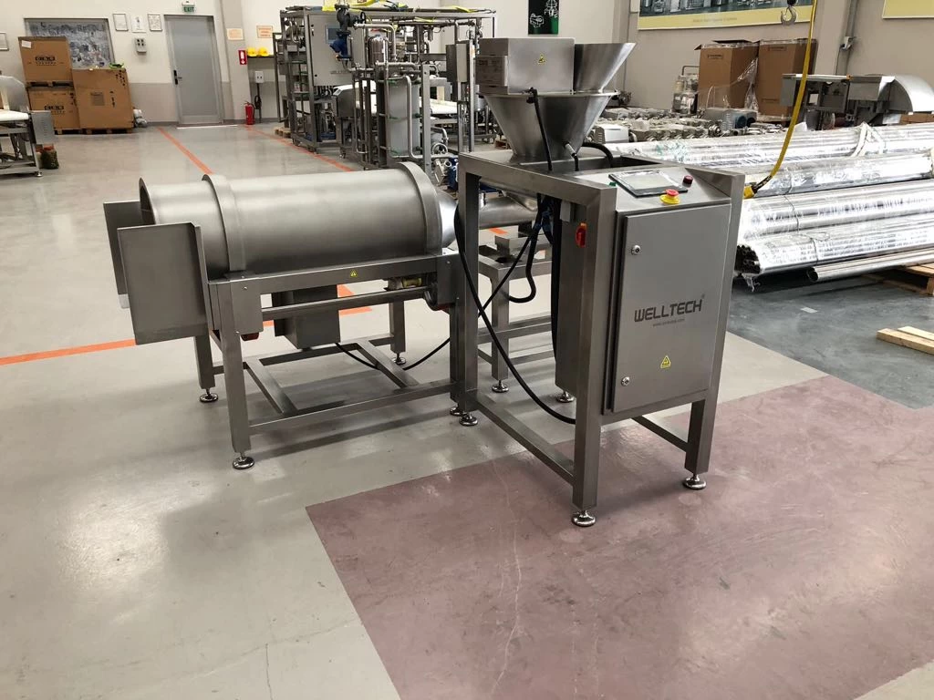 Mezcladora   automatica  de Antiapelmazante  para  queso  rallado