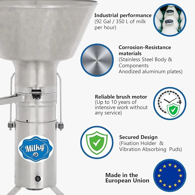 Descremadora para leche  o Suero  FJ 350  Marca Milky  Fabrocada  en Austria